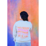 "My Type of Girl" Neon Orange and Pink Sweatshirt