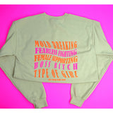 "My Type of Girl" Neon Orange and Pink Sweatshirt